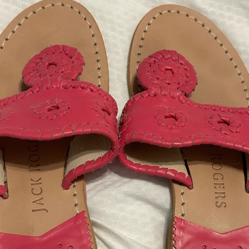 Jack Rogers - Jacks Flat Sandal Women's Size 5 Fuchsia worn once